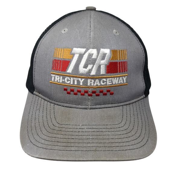 Tri-City Raceway Snapback Trucker Hat Gray One Size Adjustable Port Authority - Picture 1 of 10